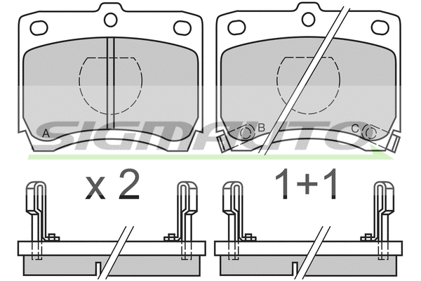 Brake Pad Set, disc brake (SPA429)
