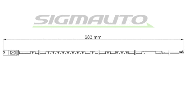 Warning Contact, brake pad wear (WI0916)