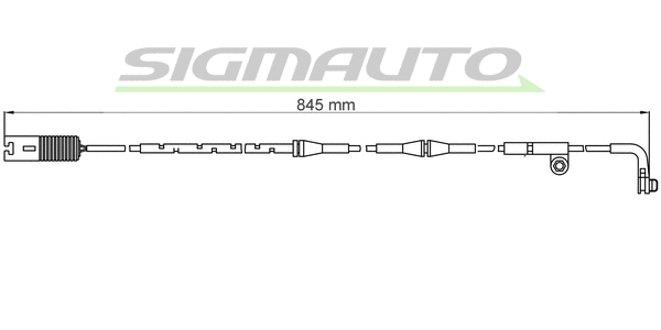 Warning Contact, brake pad wear (WI0609)