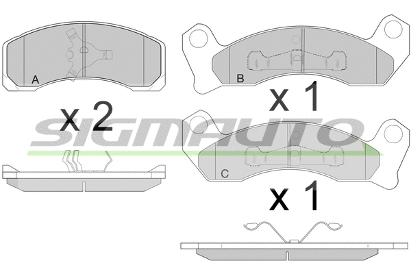 Brake Pad Set, disc brake (SPA780)