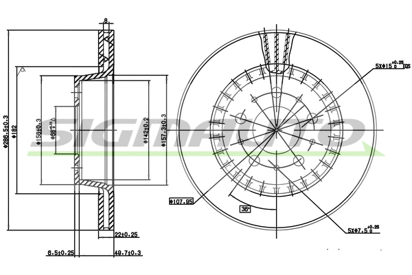 Brake Disc (DBA434V)