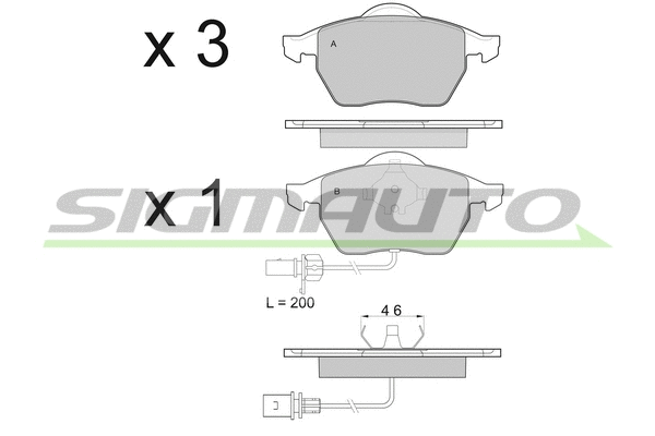 Brake Pad Set, disc brake (SPA978)