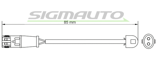 Warning Contact, brake pad wear (WI0653)
