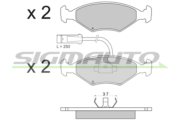 Brake Pad Set, disc brake (SPA589)
