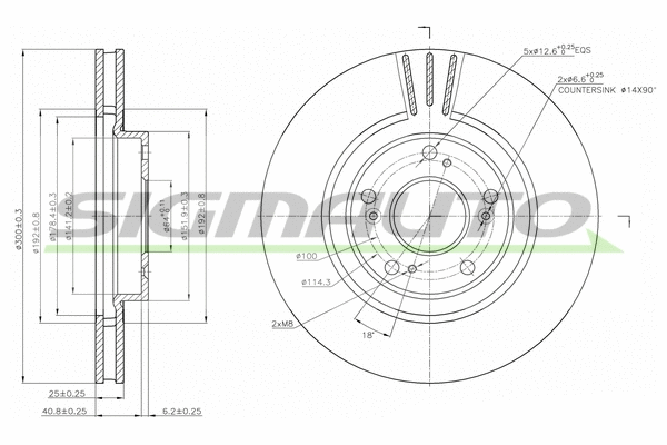 Brake Disc (DBB266V)