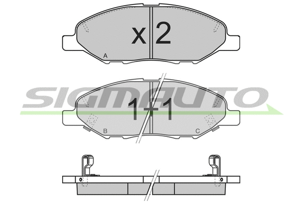 Brake Pad Set, disc brake (SPB335)