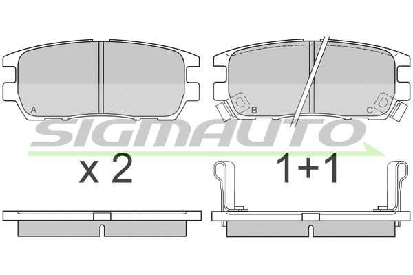 Brake Pad Set, disc brake (SPA574)