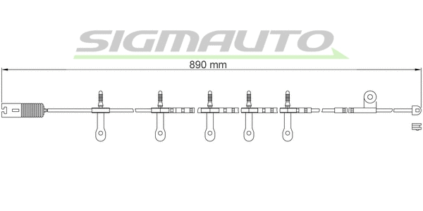 Warning Contact, brake pad wear (WI0606)