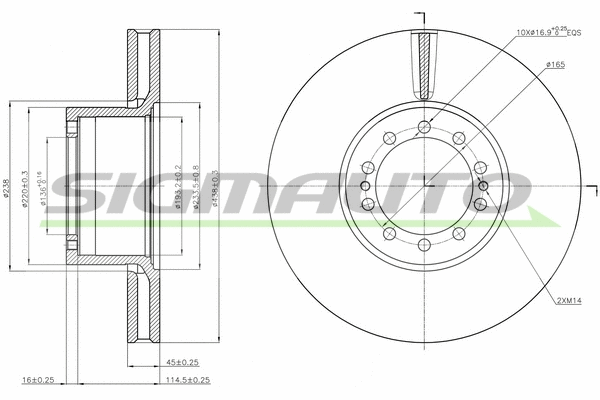 Brake Disc (DB0286V)