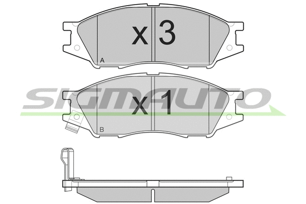 Brake Pad Set, disc brake (SPB208)
