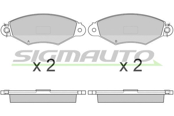 Brake Pad Set, disc brake (SPA749)