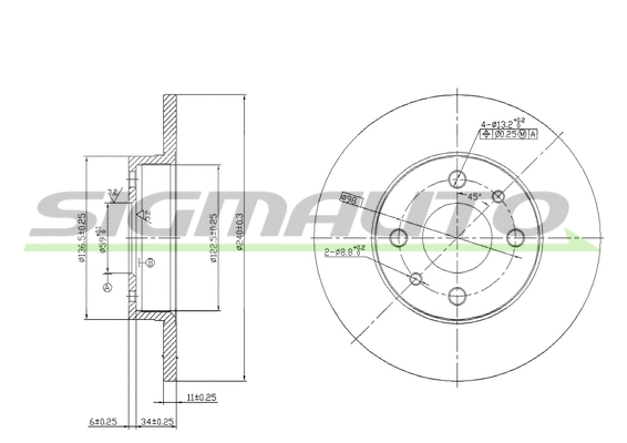 Brake Disc (DBA140S)