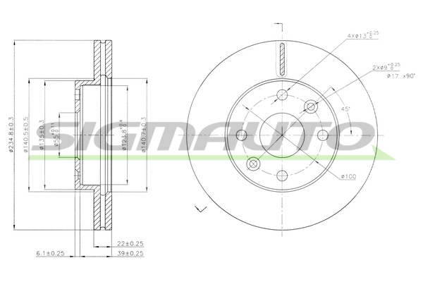 Brake Disc (DBB391V)