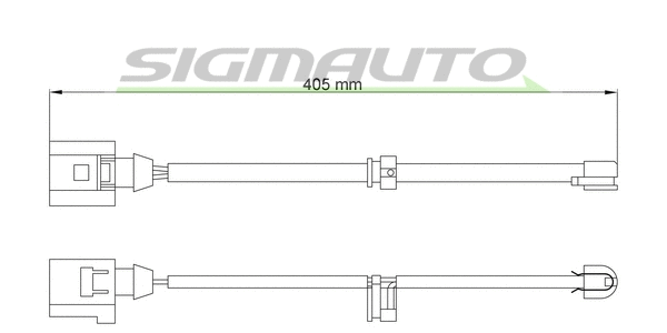 Warning Contact, brake pad wear (WI0742)