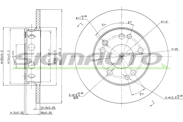 Brake Disc (DBA053S)