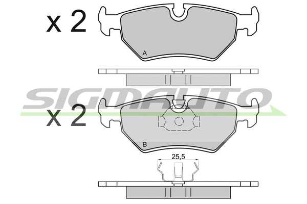 Brake Pad Set, disc brake (SPA599)