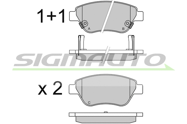 Brake Pad Set, disc brake (SPB577)