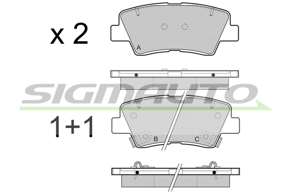 Brake Pad Set, disc brake (SPB471)