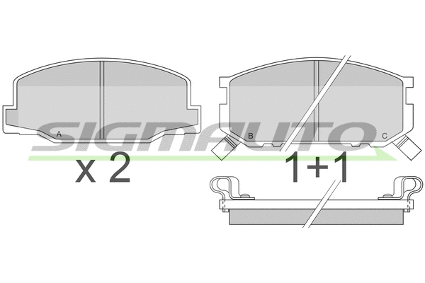 Brake Pad Set, disc brake (SPA272)
