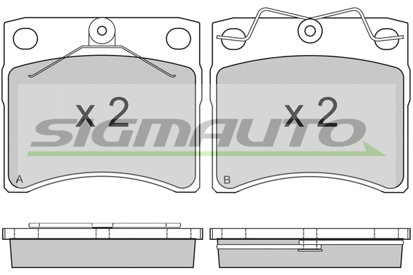 Brake Pad Set, disc brake (SPA802)
