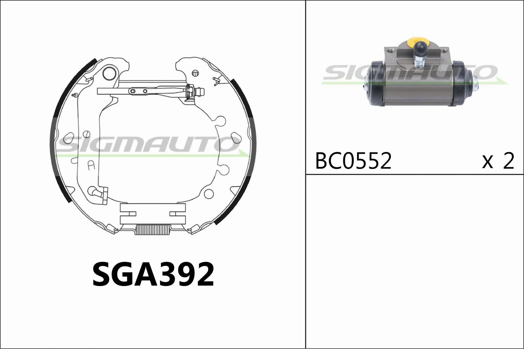 Brake Shoe Set (SGA392)