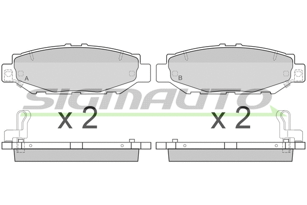 Brake Pad Set, disc brake (SPA831)