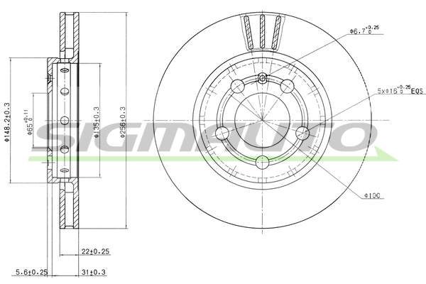 Brake Disc (DBB154V)