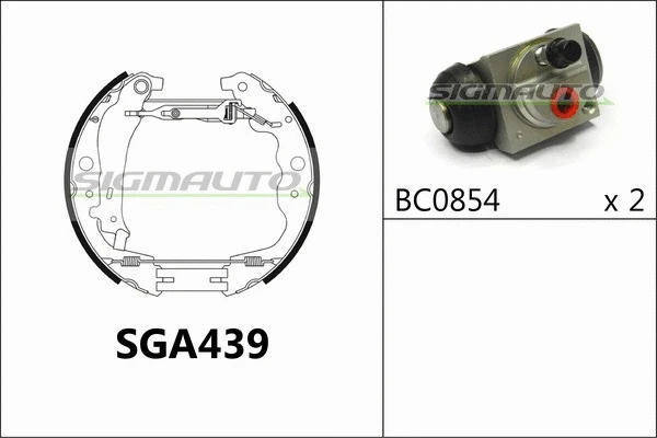 Brake Shoe Set (SGA439)