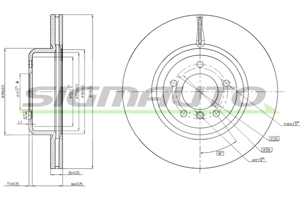 Brake Disc (DBB811V)