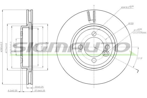 Brake Disc (DBB617V)