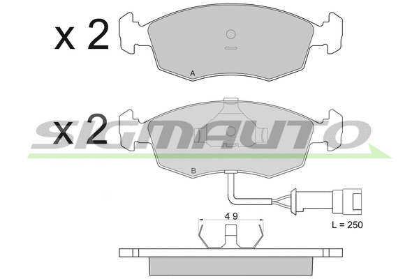 Brake Pad Set, disc brake (SPA282)