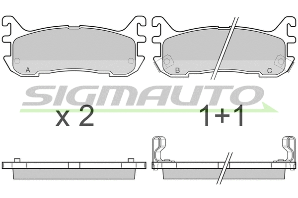 Brake Pad Set, disc brake (SPA759)