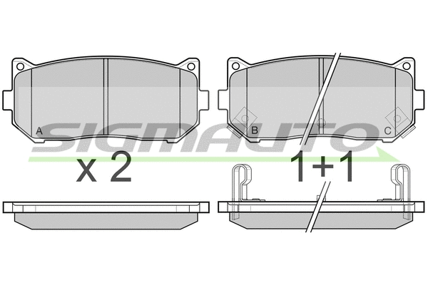 Brake Pad Set, disc brake (SPB064)