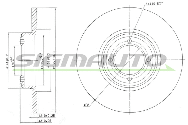 Brake Disc (DBA012S)