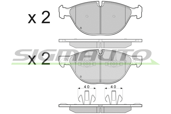 Brake Pad Set, disc brake (SPB409)