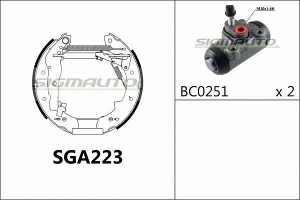 Brake Shoe Set (SGA223)