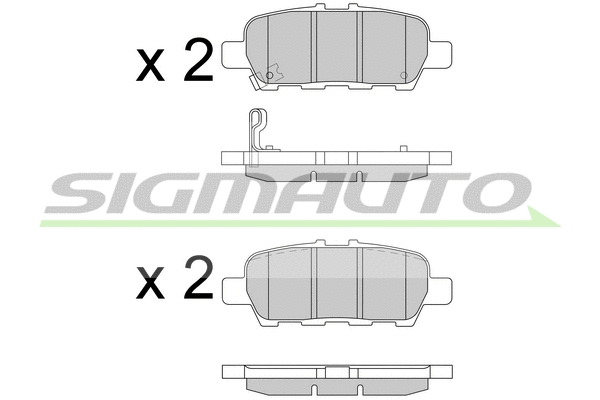 Brake Pad Set, disc brake (SPB608)