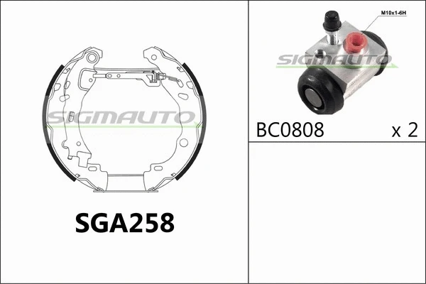 Brake Shoe Set (SGA258)