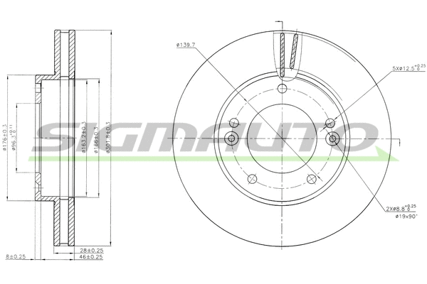 Brake Disc (DBB290V)