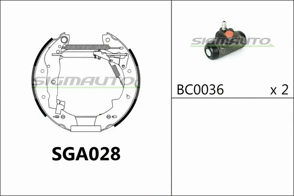 Brake Shoe Set (SGA028)
