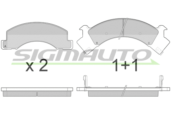 Brake Pad Set, disc brake (SPB084)