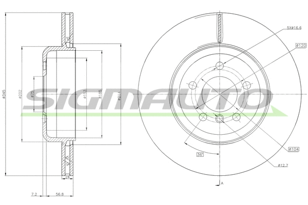 Brake Disc (DBC037V)