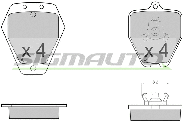 Brake Pad Set, disc brake (SPB120)
