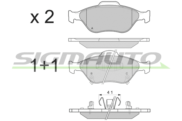 Brake Pad Set, disc brake (SPB255)