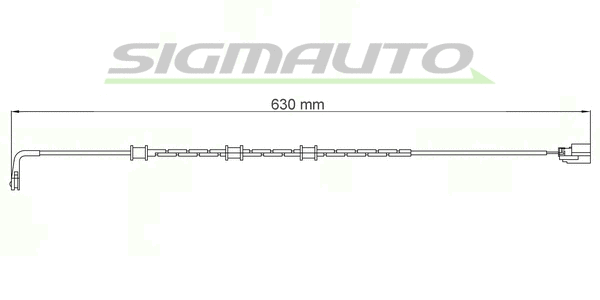 Warning Contact, brake pad wear (WI0943)