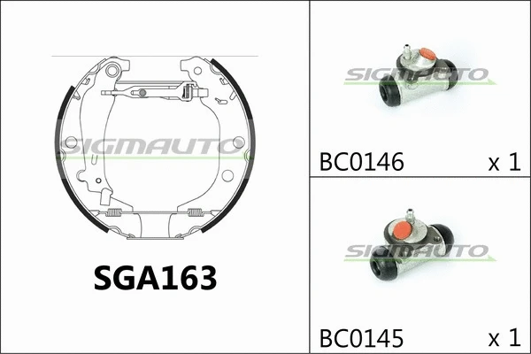 Brake Shoe Set (SGA163)