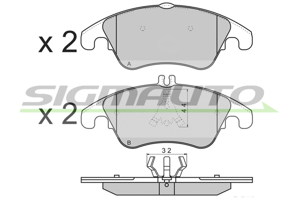 Brake Pad Set, disc brake (SPB317)