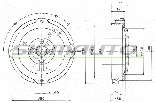 Brake Drum (DR5257)