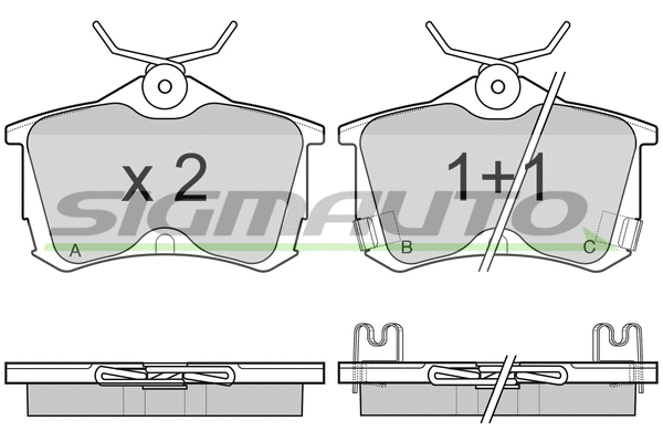 Brake Pad Set, disc brake (SPA976)