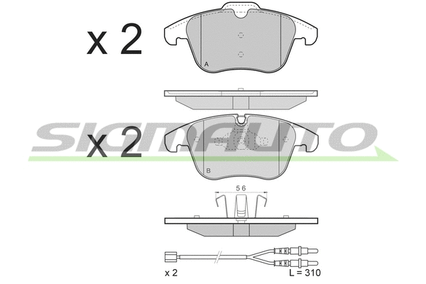 Brake Pad Set, disc brake (SPB487)
